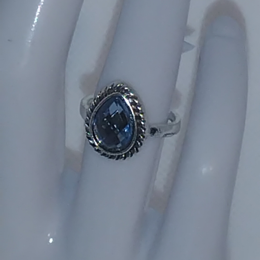 Bohemian Style Ring - Blue Teardrop